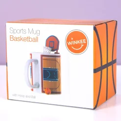 Basketbal mok met bal