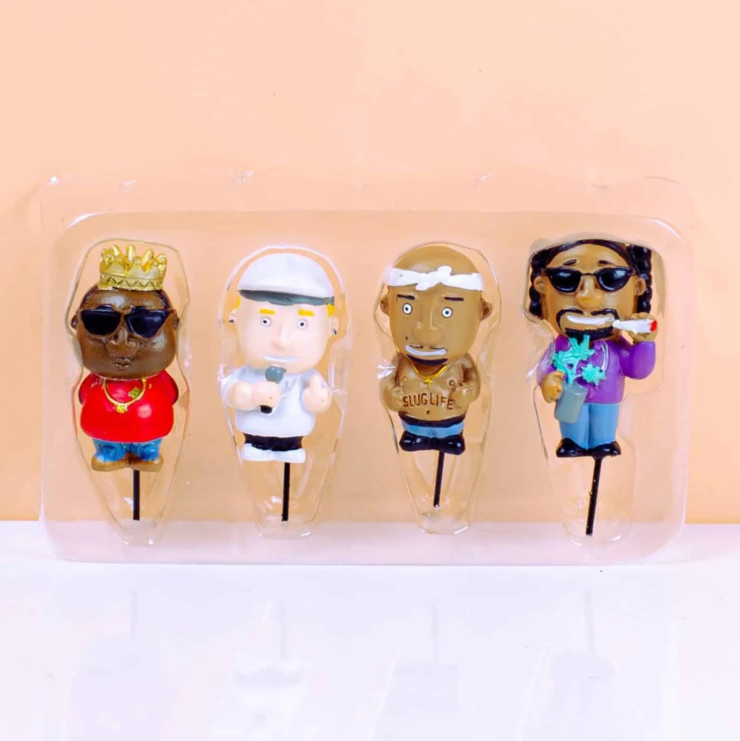 Bloempot rappers (set van 4)