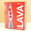 Bullet lavalamp zilver met rode lava