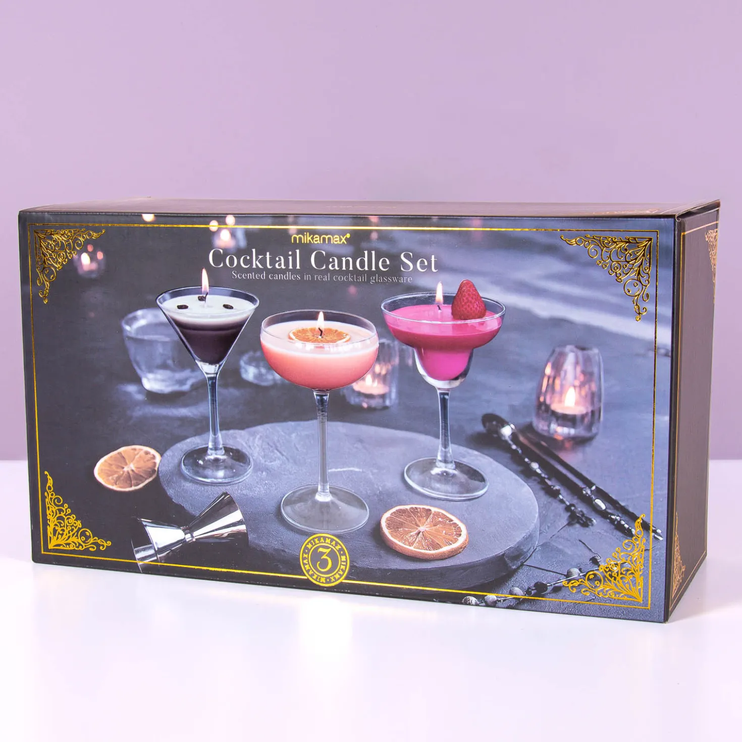 Cocktailkaarsen (set van 3)