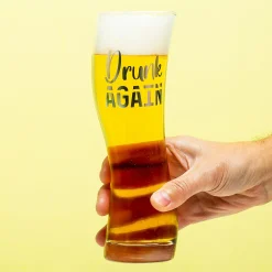 Drunk Again scheef bierglas