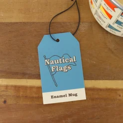 Emaille mok met nautische vlaggen