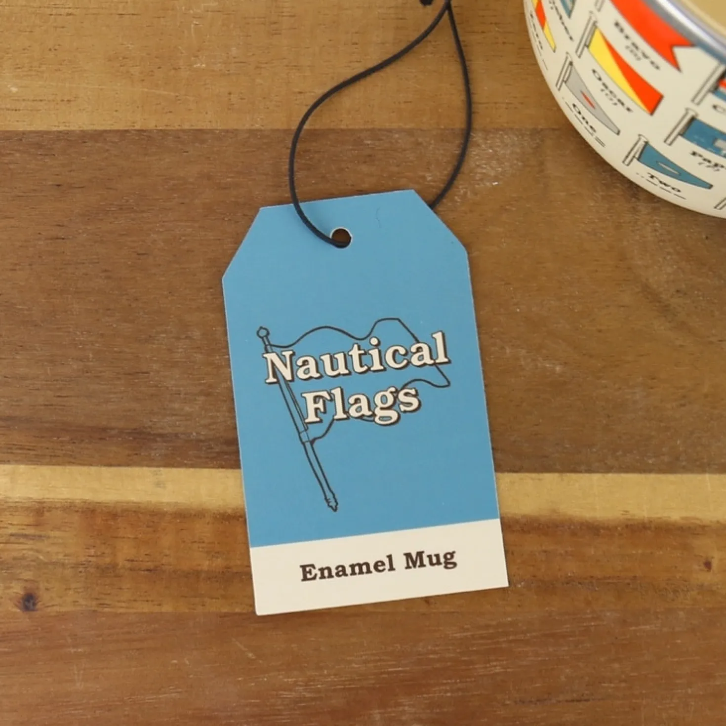 Emaille mok met nautische vlaggen
