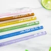 Glazen cocktailrietjes met recepten (set van 6)