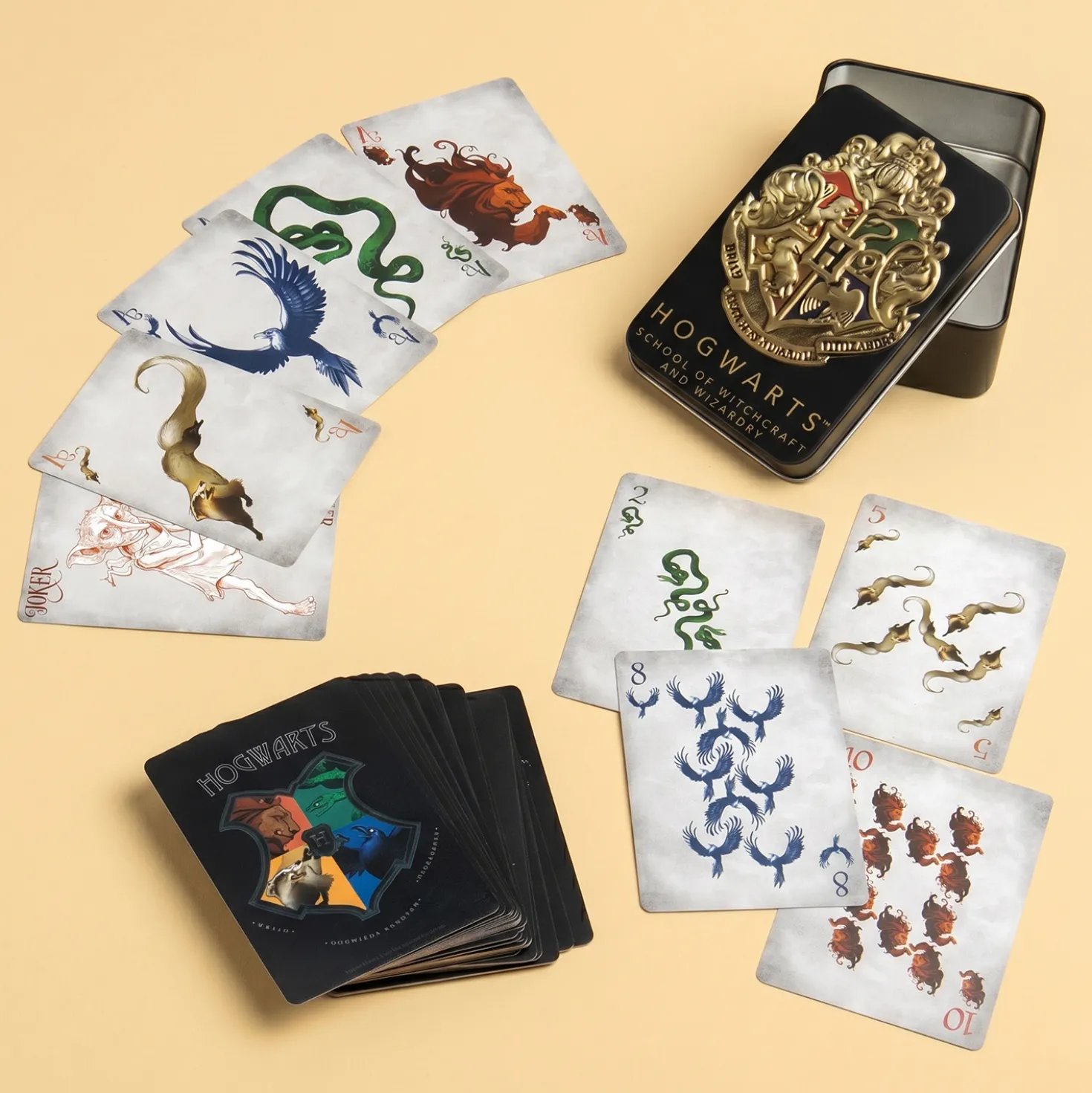 Harry Potter Hogwarts kaartspel in blikje