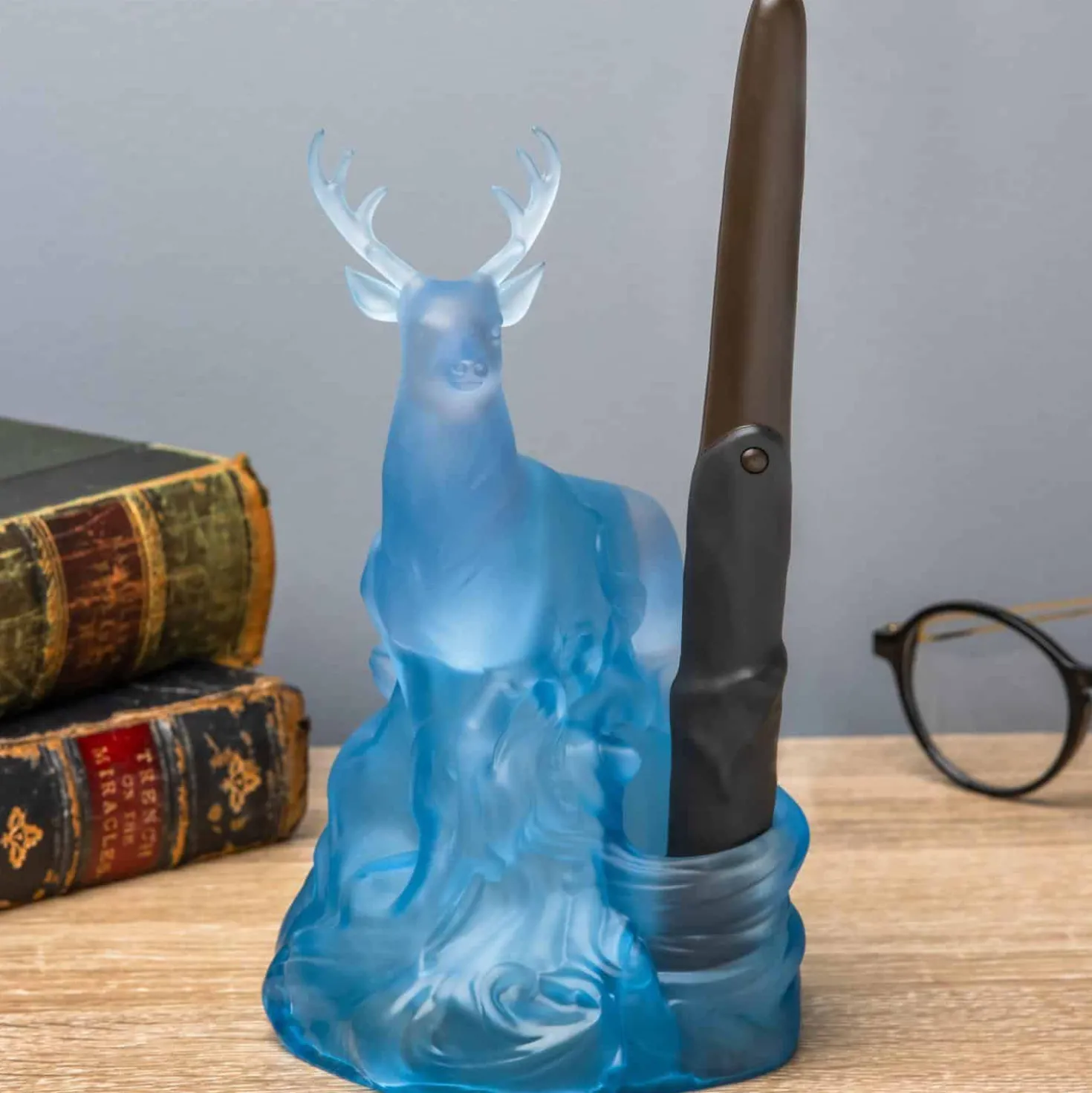 Harry Potter Patronus lamp met toverstaf