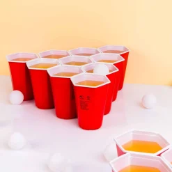 Hexagon beer pong spel (set van 37)