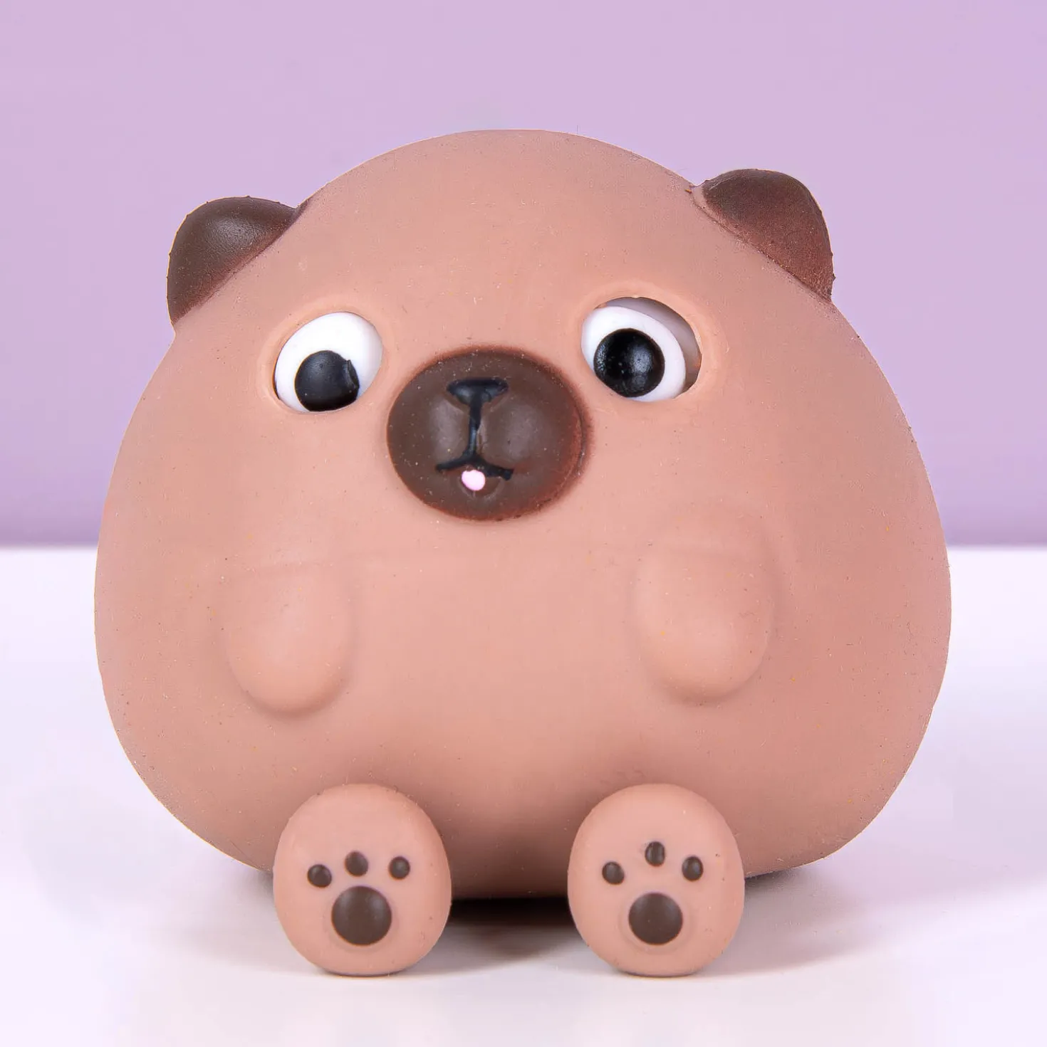 Hond stressbal met uitpuilende ogen