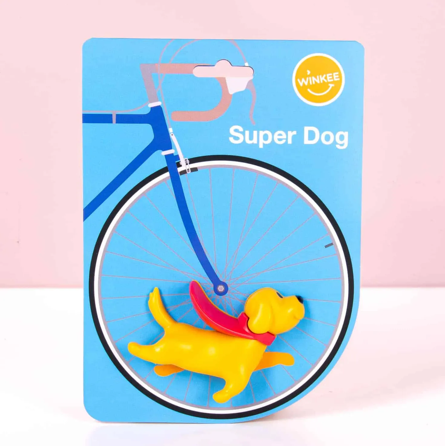Hond voor in je fietswiel