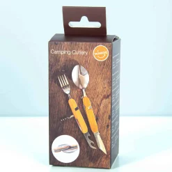 Houten campingbestek