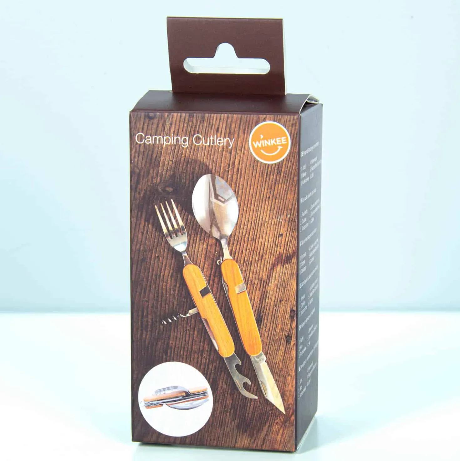 Houten campingbestek