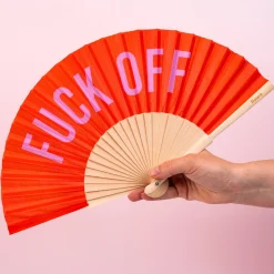 Houten waaier Fuck Off