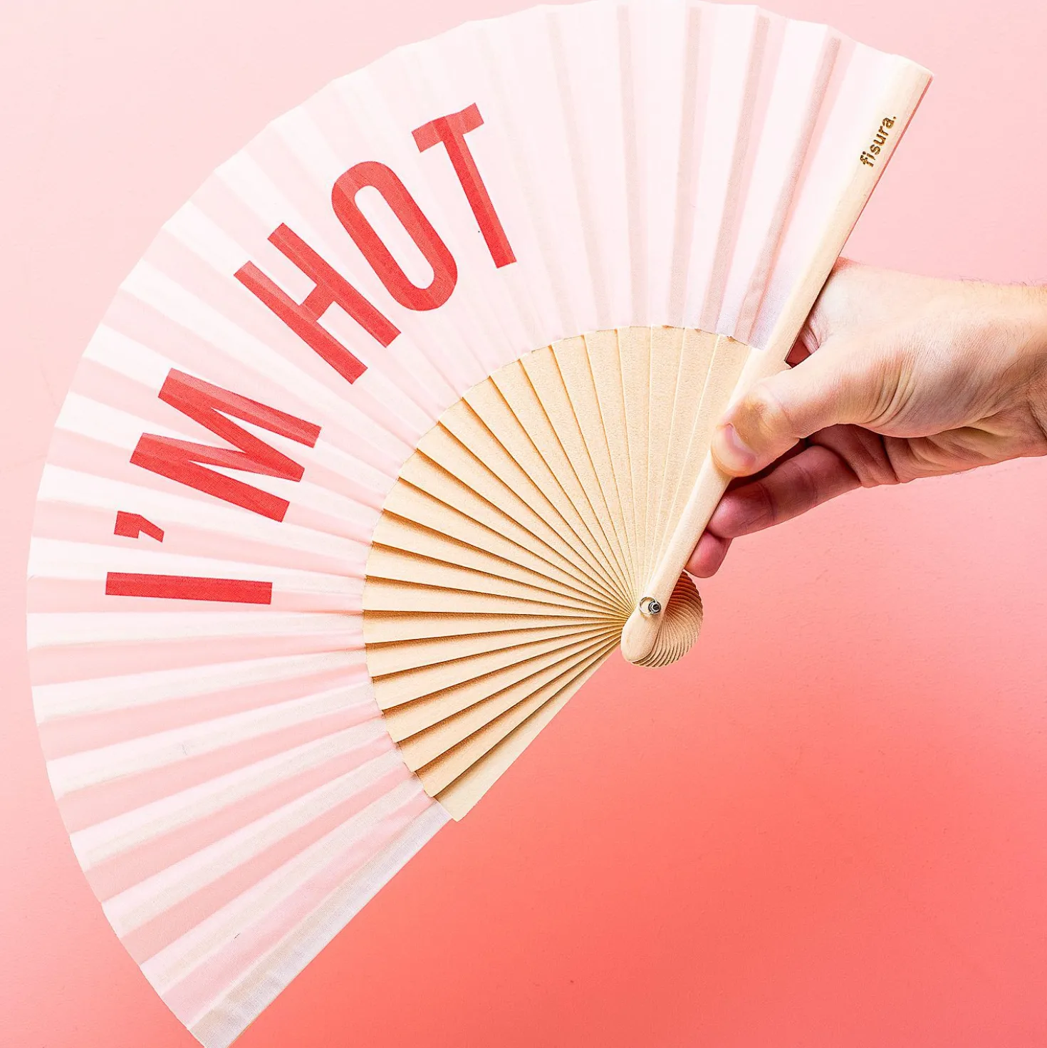 Houten waaier I’m Hot