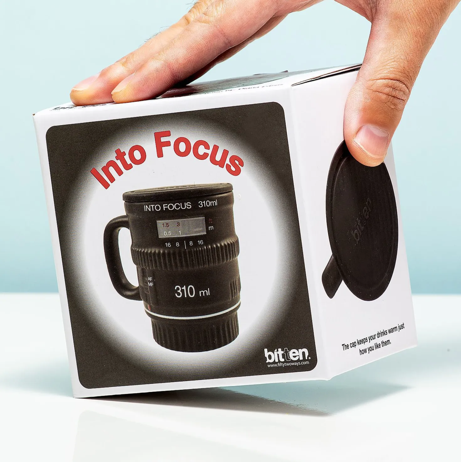 Into Focus cameralens beker