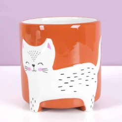 Kat bloempot