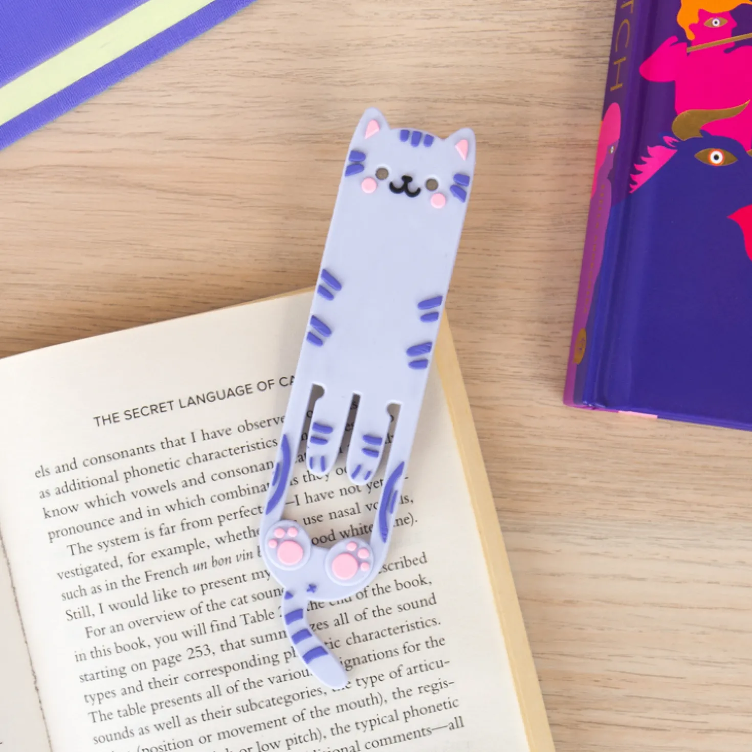 Kat leeslampje en boekenlegger