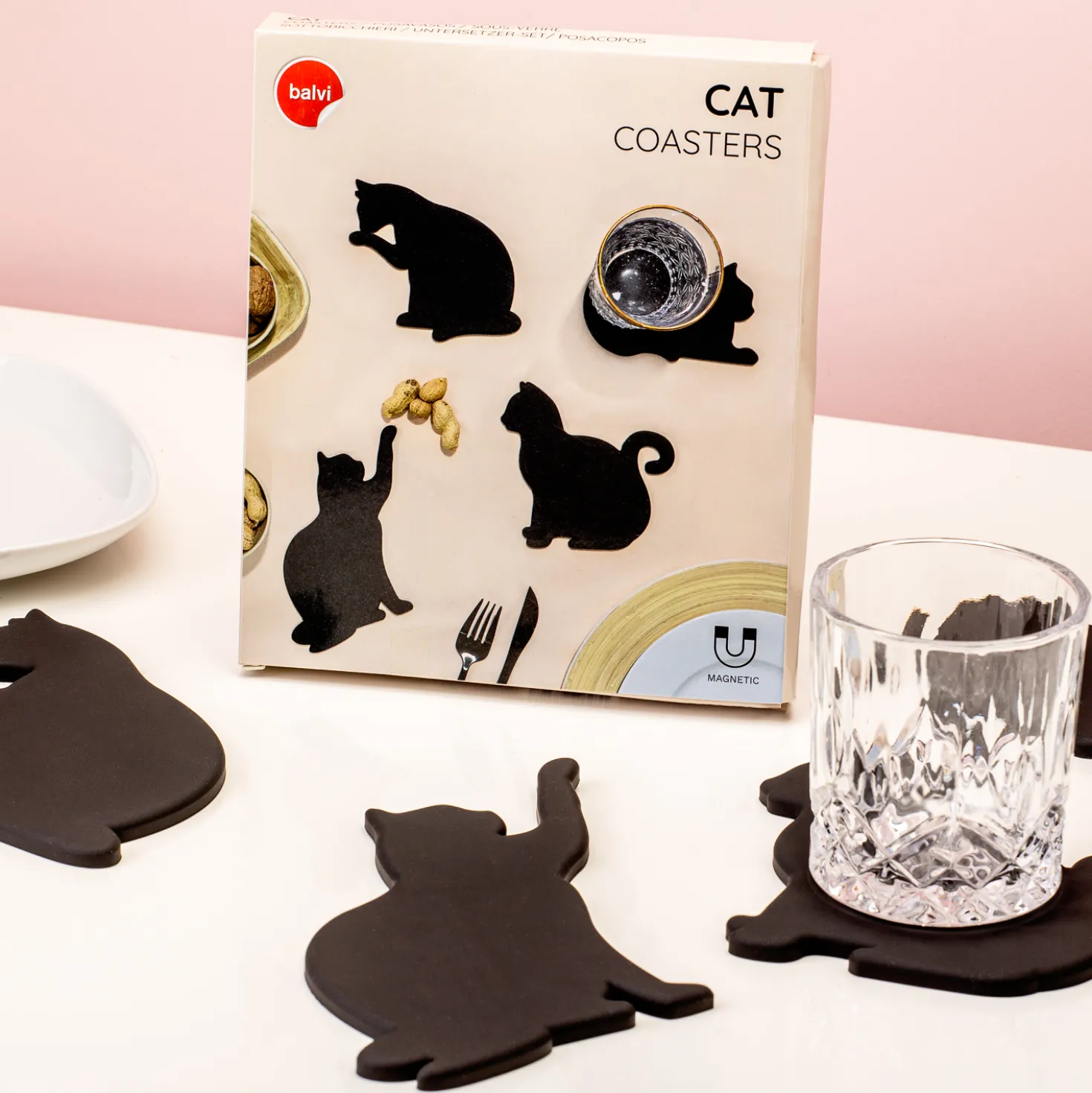 Kat onderzetters (set van 4)