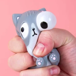 Kat stressbal met uitpuilende ogen