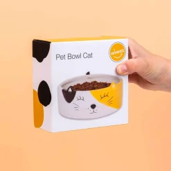 Kat voerbak met kattengezicht
