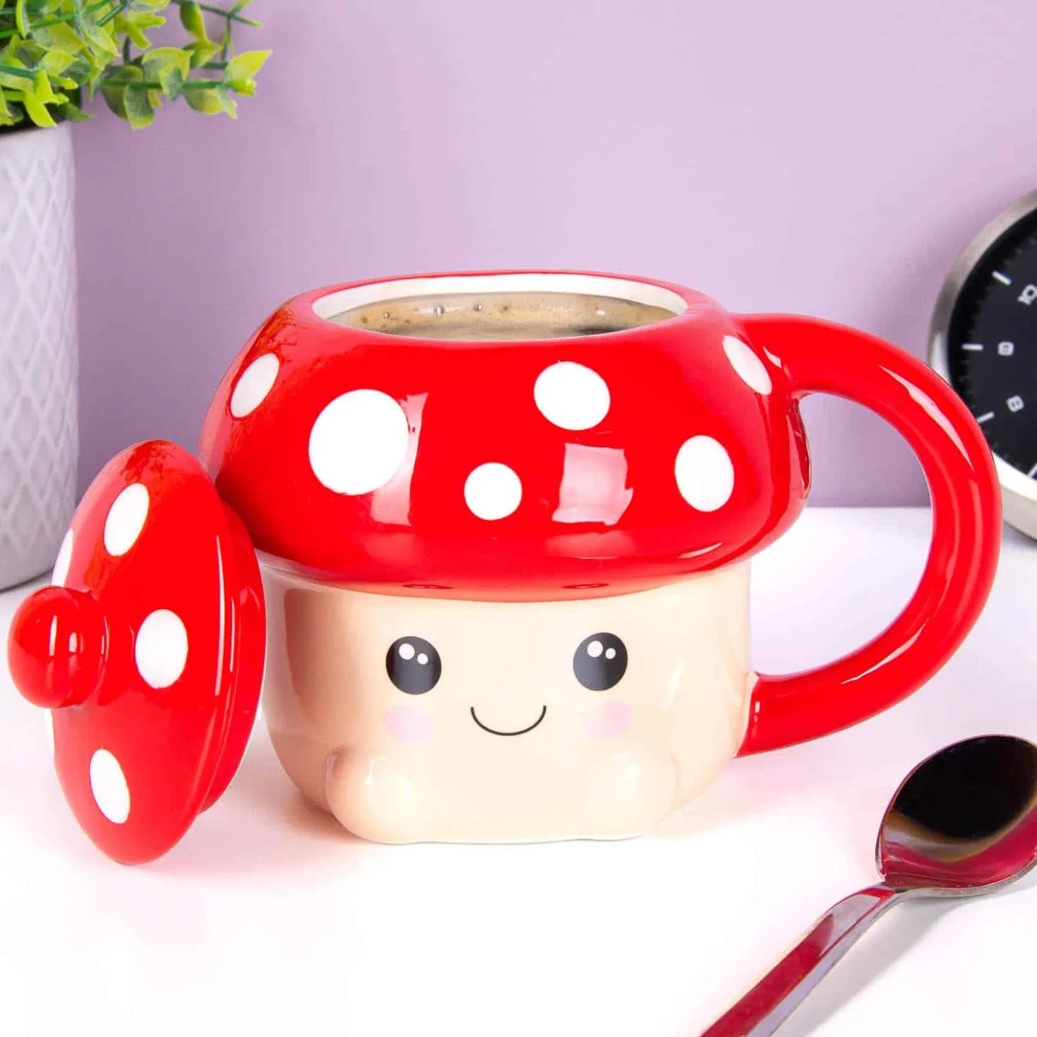 Kawaii paddenstoel mok