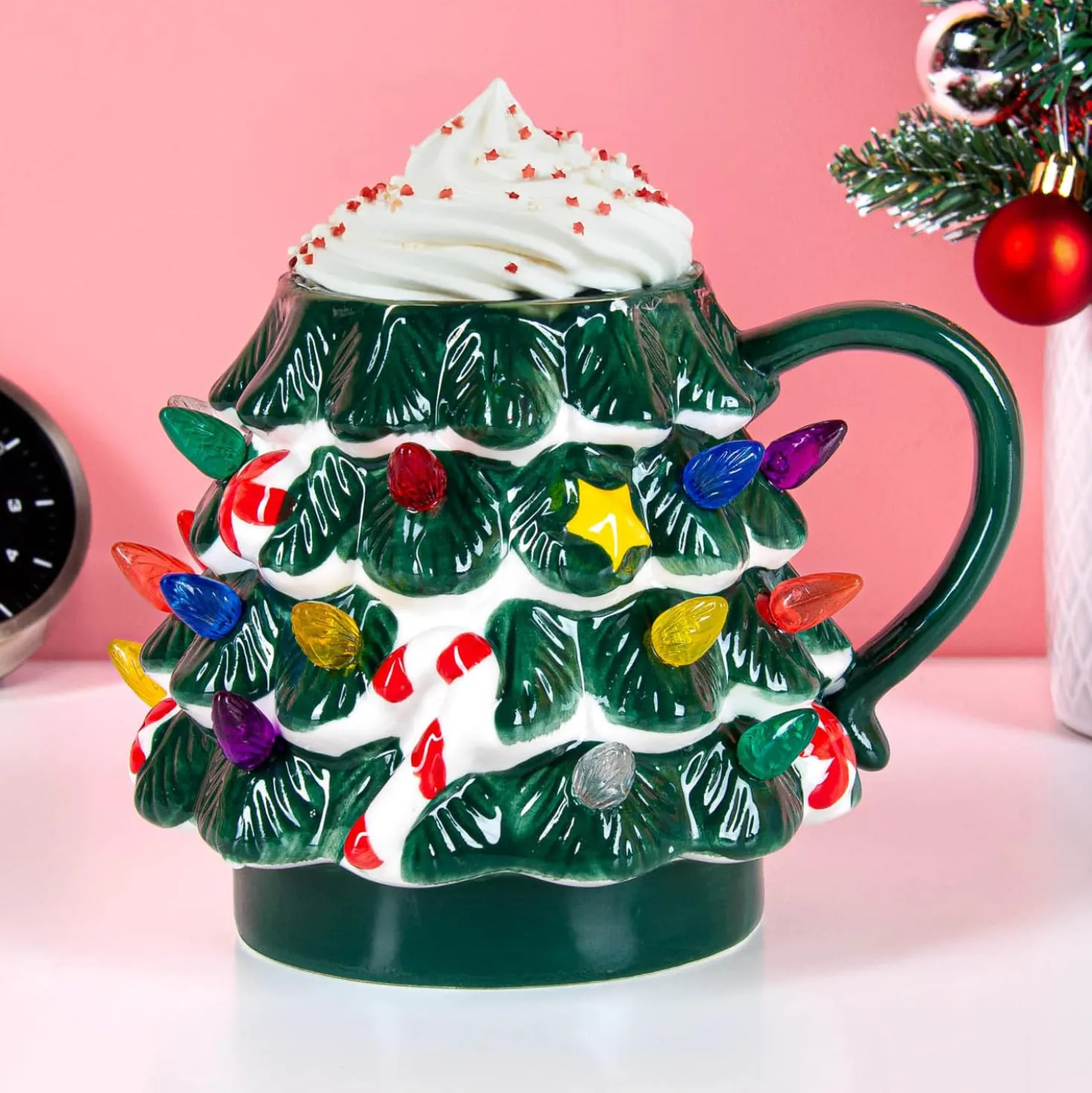Kerstboom mok met ledverlichting