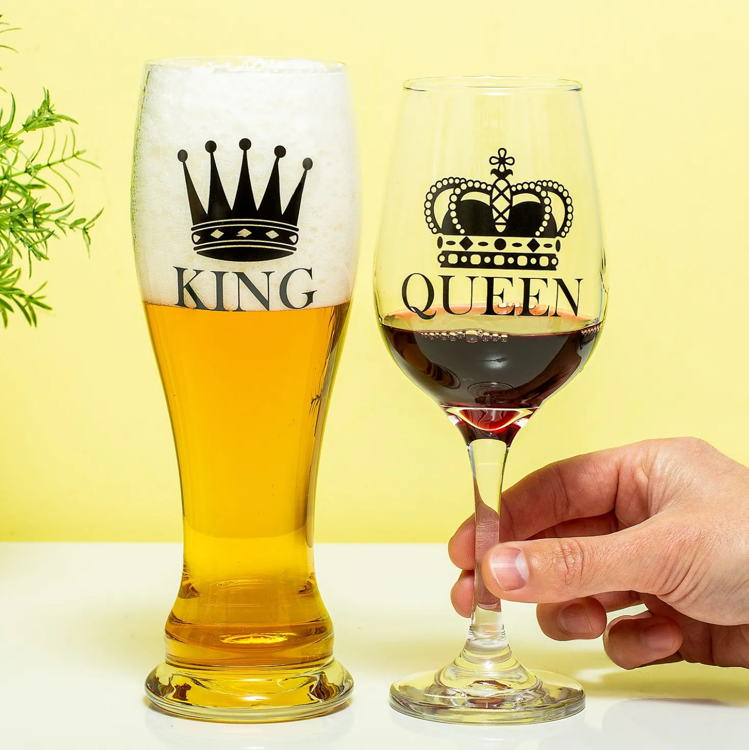 King & Queen glazenset