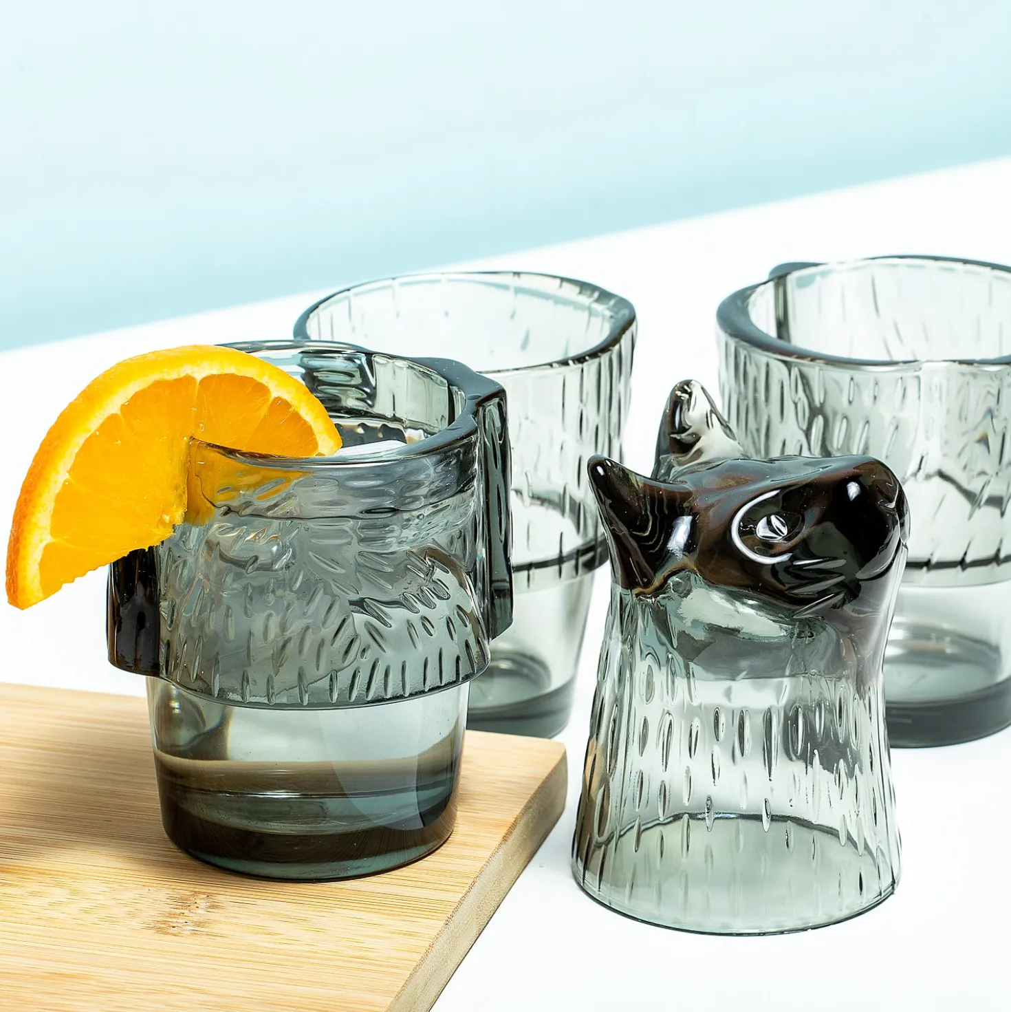 Kitty stapelbare glazen (set van 4)