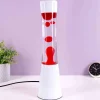 Lavalamp wit met rode lava