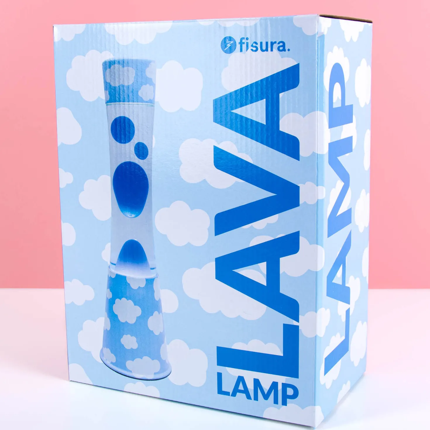 Lavalamp wolken met blauwe lava