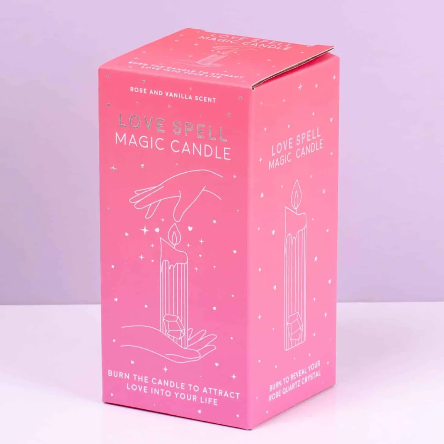 Love Spell kaars met rozenkwarts