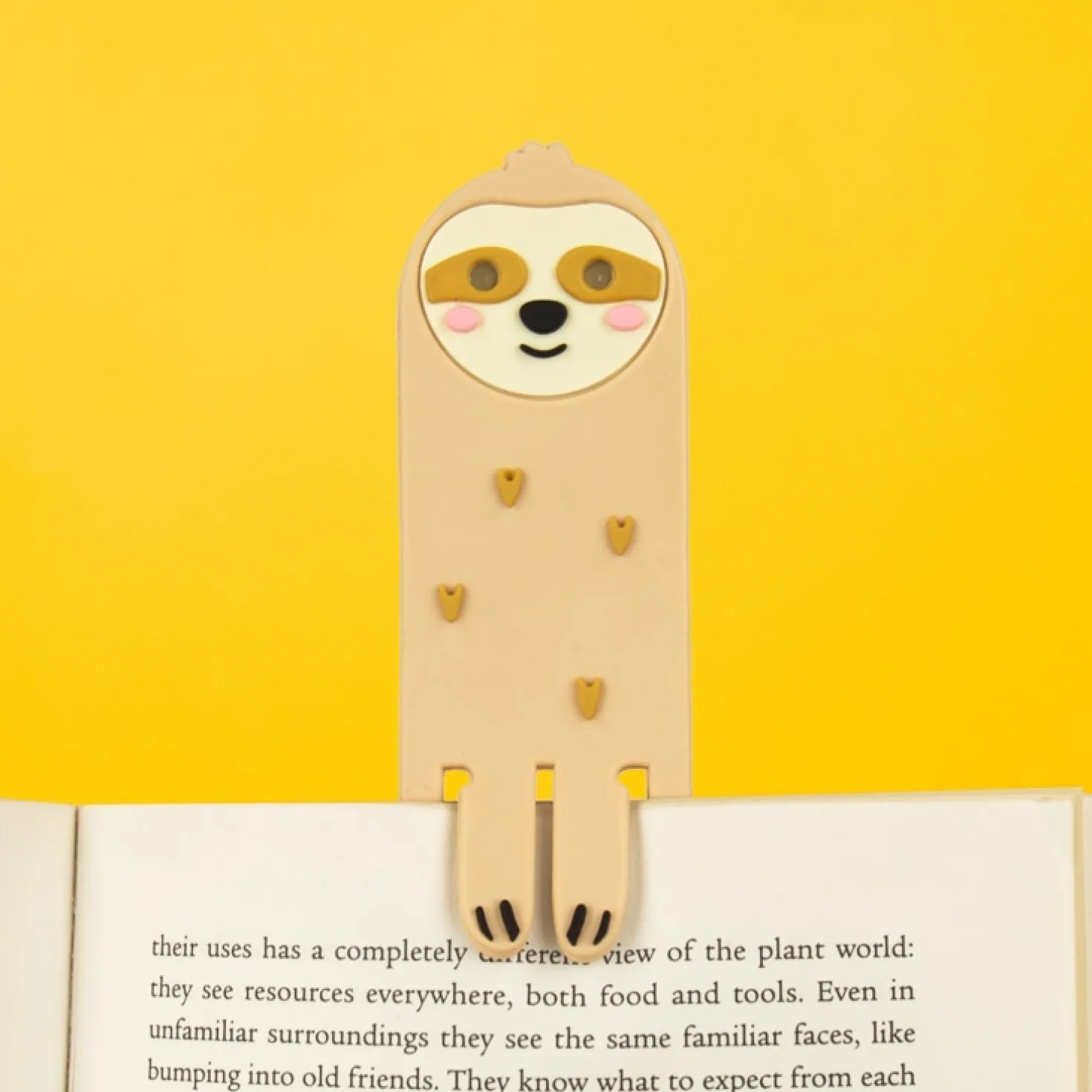 Luiaard boeklampje en boekenlegger