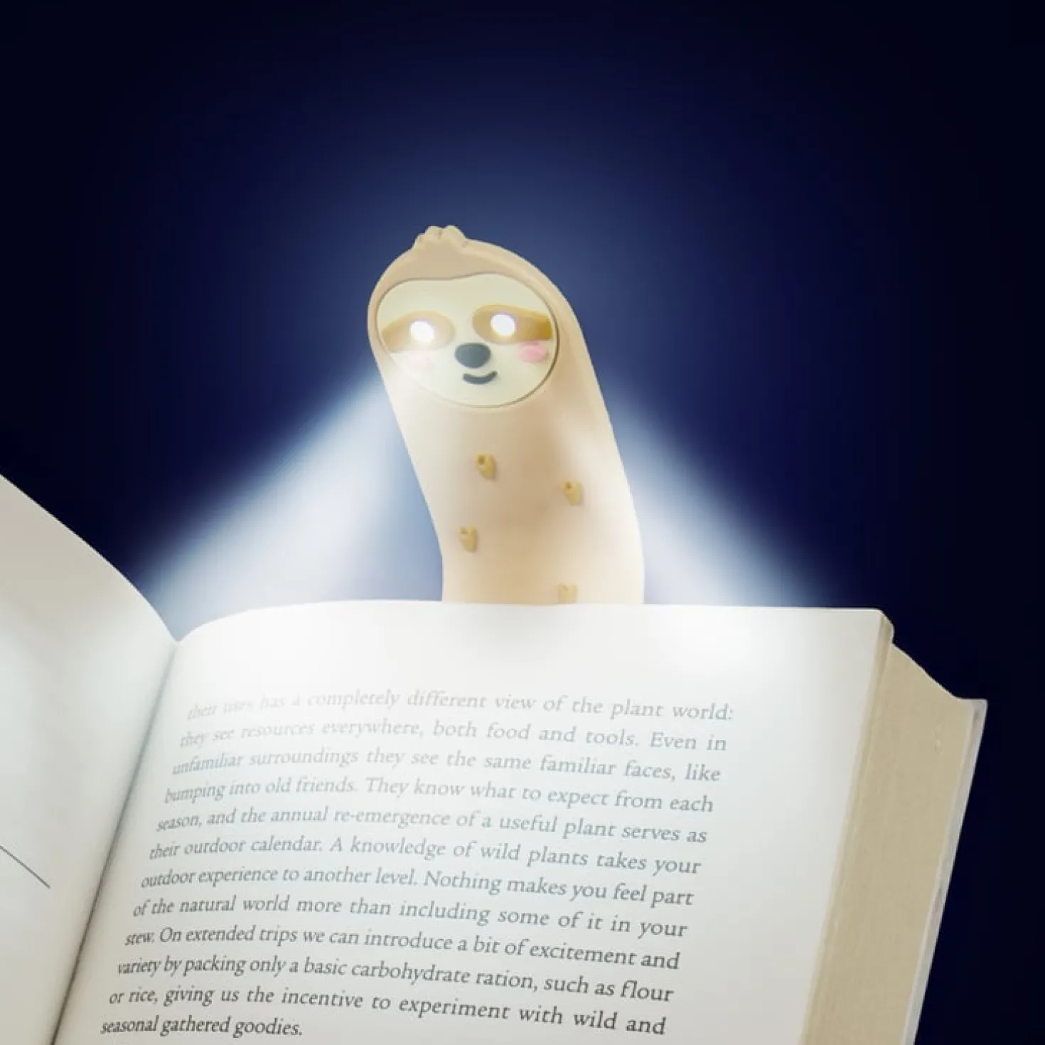 Luiaard boeklampje en boekenlegger