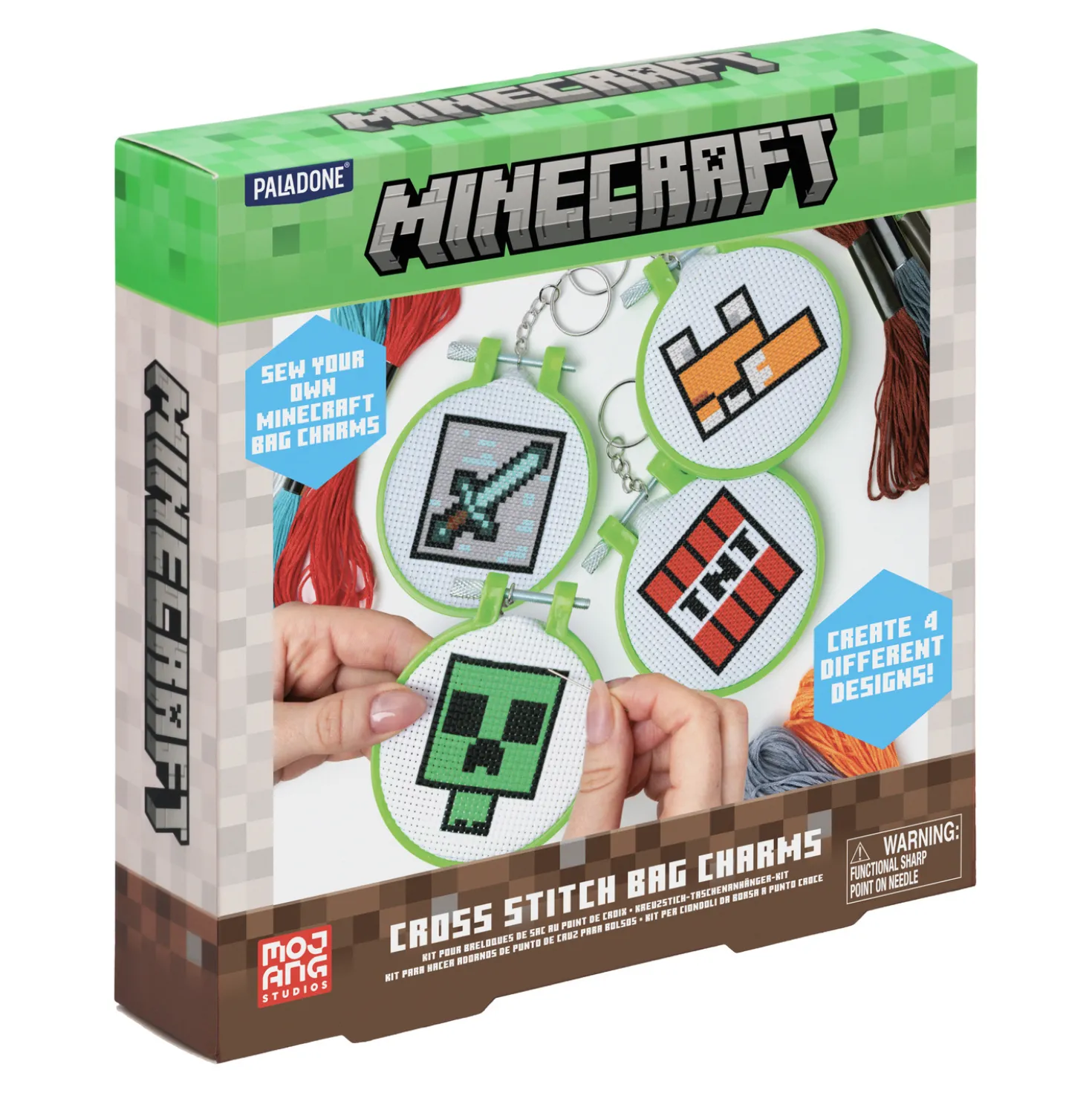Minecraft Borduurhangers (set van 4)