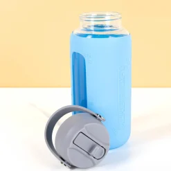 Minecraft Glazen drinkfles met siliconen sleeve