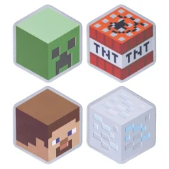 Minecraft Metalen onderzetters (set van 4)