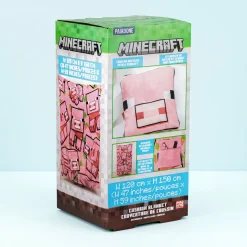 Minecraft Pig kussen en deken in één