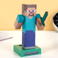 Minecraft Steve poppetje op zonne-energie