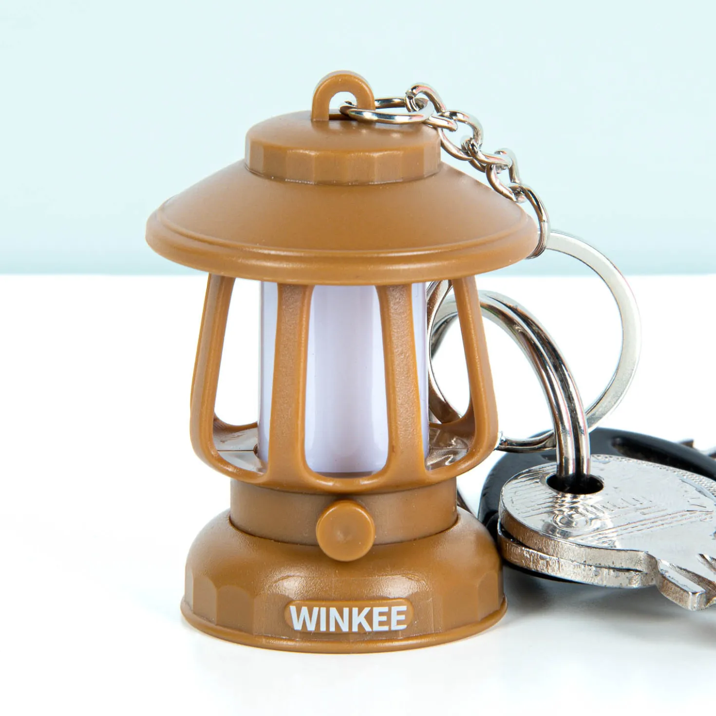 Mini lantaarn sleutelhanger met licht