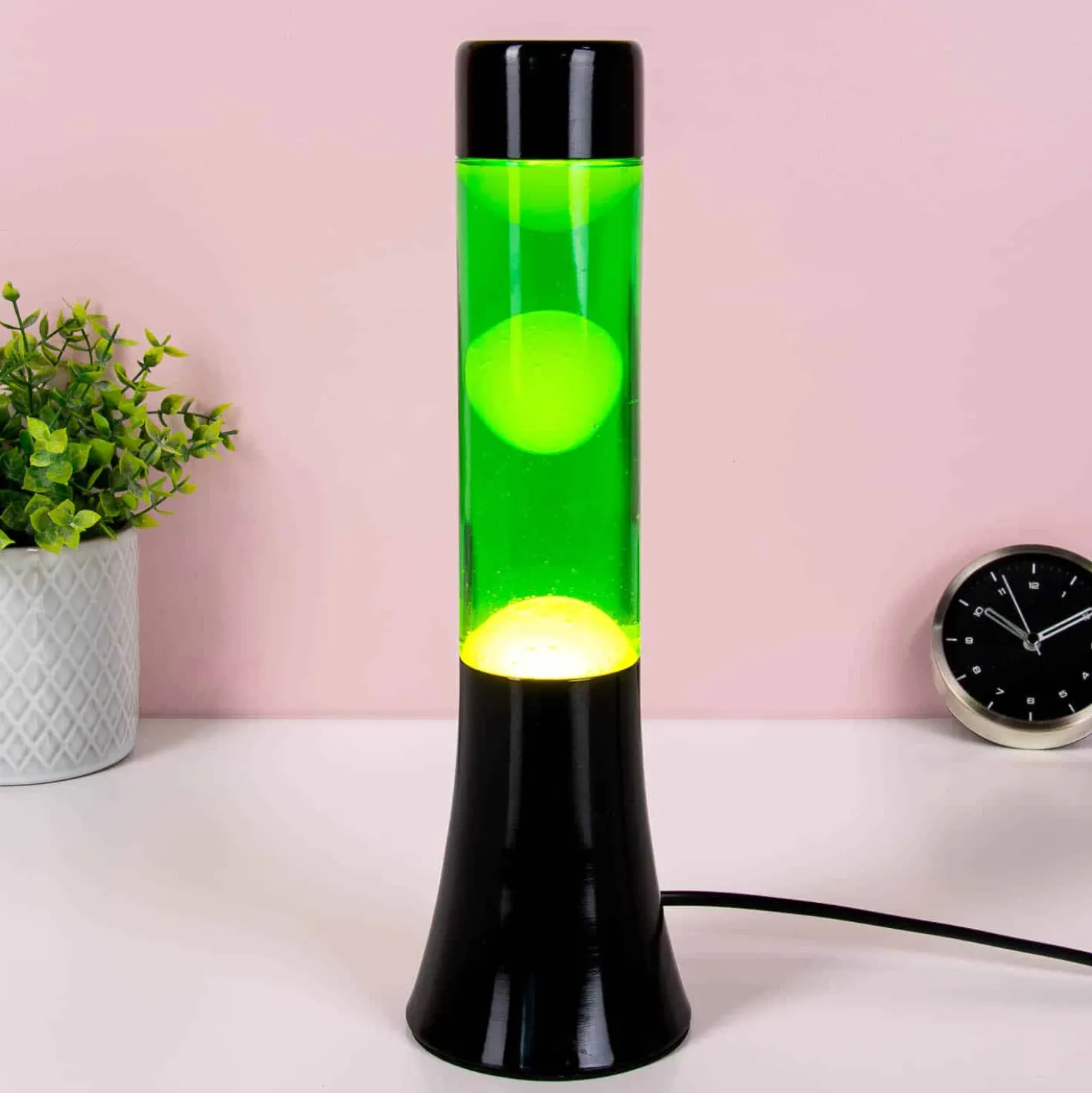 Mini lavalamp groen en geel