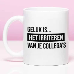 Mok Geluk is het irriteren van je collega’s