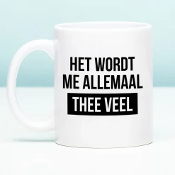 Mok Het wordt me allemaal thee veel
