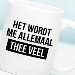 Mok Het wordt me allemaal thee veel
