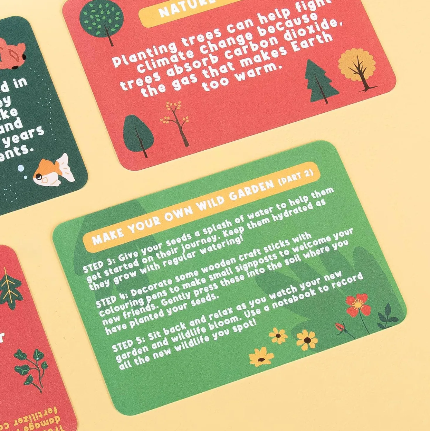Natuur triviakaarten voor kids