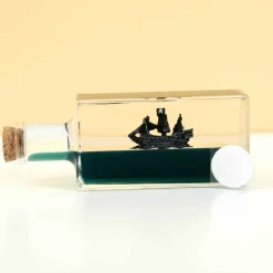 Onzinkbaar piratenschip in fles