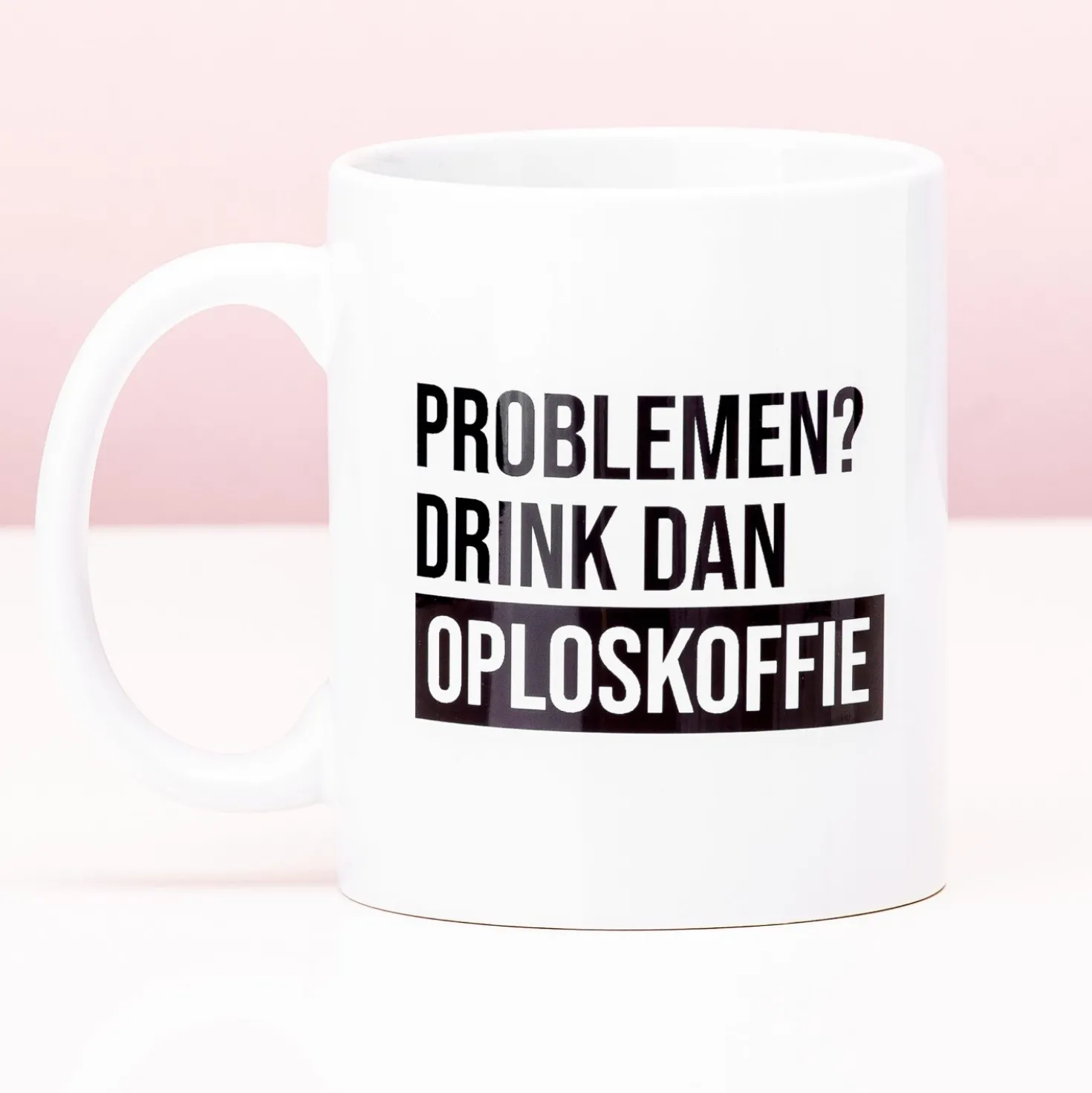 Oploskoffie mok