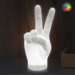 Peace handteken lamp