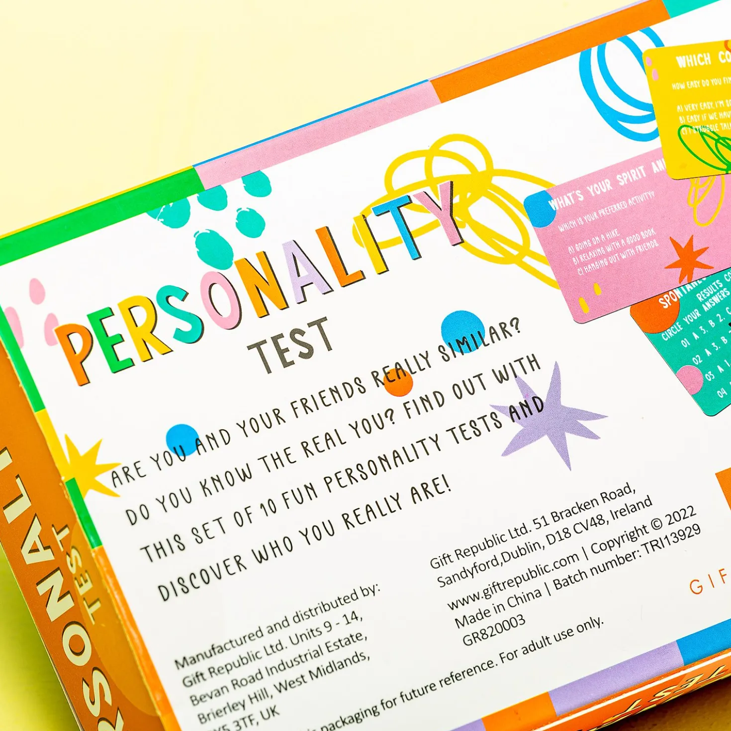 Personality test kaarten