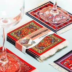 Perzisch tapijt onderzetters (set van 4)