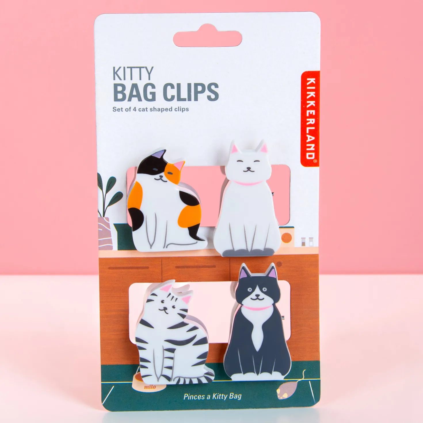 Poes bag clips (set van 4)