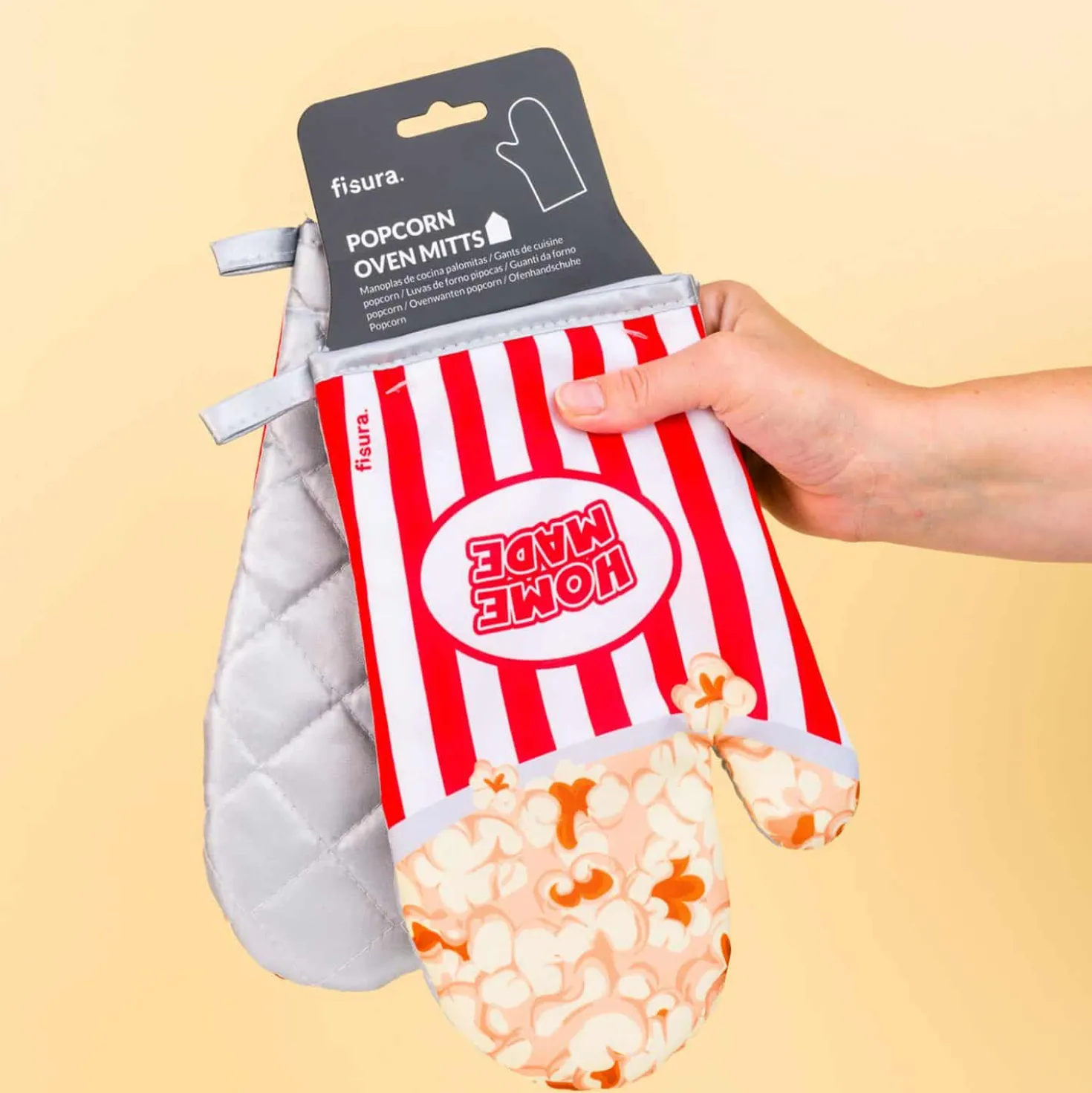 Popcorn ovenwanten (set van 2)